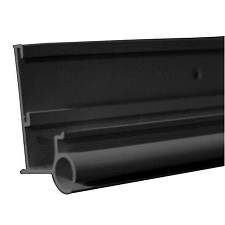 AP PRODUCTS 021-56302-16 Aluminum Awning/Gutter Rail with Insert Slot - 16', Black Automotive - front view