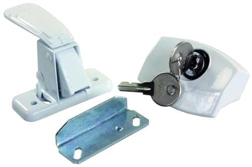 JR PRODUCTS 11685 White Locking Camper Door Latch product image
