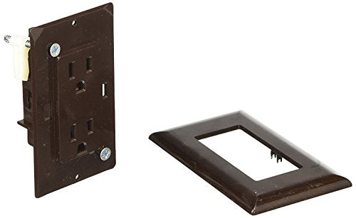 RV DESIGNER S815 AC Self-Contained Dual Outlet with Cover Plate  - 15 Amp 125 VAC Po... product image