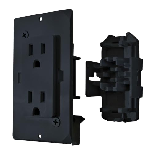 VALTERRA LLC DG15BKVP Decor Receptacle with Cover - 15A 125V Black product image
