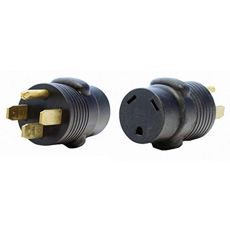 VALTERRA LLC A10-5030A Valterra  Mighty Cord Adapter Plug - 50AM to 30AF, Black Wheels & Tires - front view