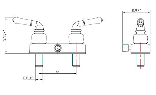 Dura Faucet Dura Faucet (DF-SA100C-ORB) RV/Motorhome Shower Faucet Valve Diverter with Easy Turn Handles - Outdoor Depot
