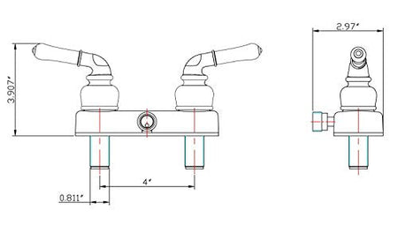 Dura Faucet Dura Faucet (DF-SA100C-ORB) RV/Motorhome Shower Faucet Valve Diverter with Easy Turn Handles - Outdoor Depot