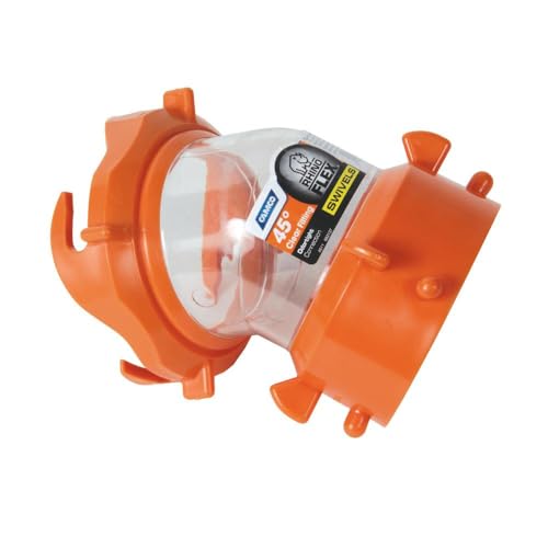 CAMCO 39847 RhinoFLEX Clear 45-Degree Camper/RV Sewer Hose Swivel Fitting - Fea... product image