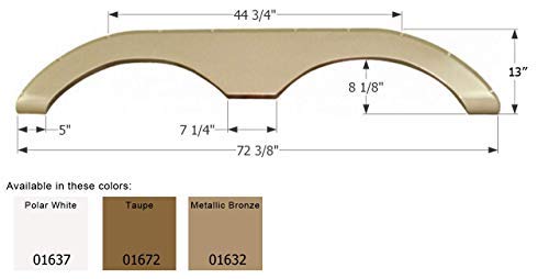 ICON 01637 Fender Skirt, Tandem, Keystone, FS774, Polar White product image