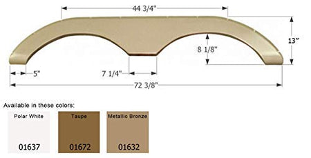 ICON 01637 Fender Skirt, Tandem, Keystone, FS774, Polar White product image