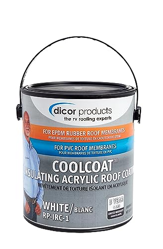 DICOR CORP RP-IRC-1 Dicor  CoolCoat Roof Coating - White, High-Performance Formula, 1 G... product image