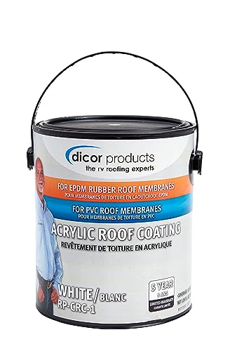 DICOR CORP RP-CRC-1 Dicor  EPDM Rubber Roof Acrylic Coating Part 2 - White, 1 Gallon product image