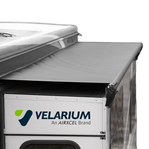 VELARIUM VSTK09000000 Complete 90 Slide Topper Awning Roll Tube with Black Canopy and Mat... product image