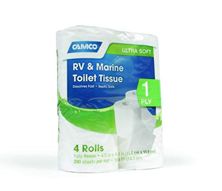 CAMCO 40276 Toilet Tissue, 1 Pack of 4 Rolls, White product image