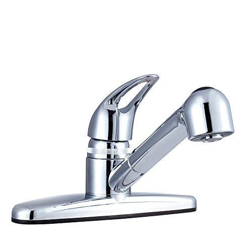 DURA FAUCET DF-PK100-CP High-Grade All Plastic Pull-Out Kitchen Sink Faucet for Motorhomes,... product image