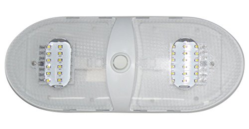 VALTERRA LLC 65430 Valterra Diamond Group  Slim Line Double LED Dome Light - front view