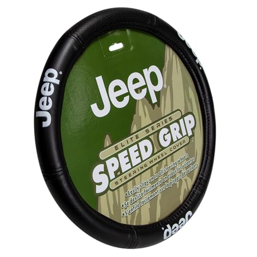 PLASTICOLOR 006729R01 Elite Series Steering Wheel Cover compatable with Jeep product image