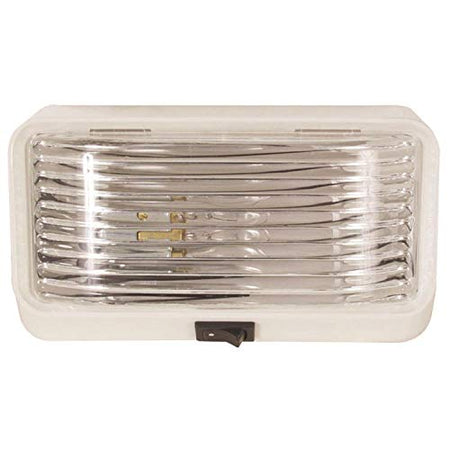 OPTRONICS RVPL3CFS Rectangular Porchlight - Clear, White Housing product image