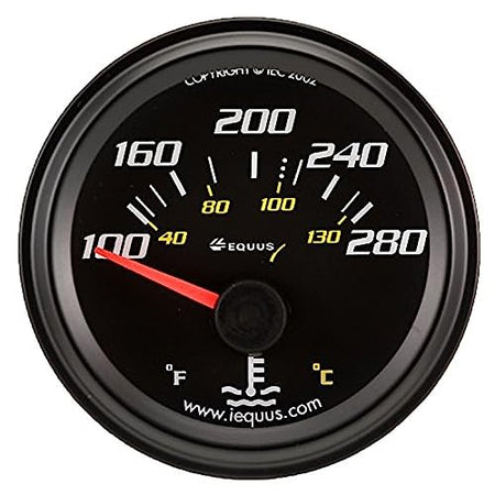EQUUS 6262 2 Electrical Water Temperature Gauge, Black product image