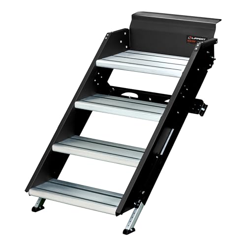 LIPPERT COMP 791574 Lippert Solid Step 3.0 Premium 26 Quad Manual RV Entry Steps, product image