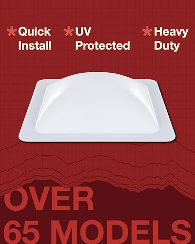 ICON ICON RV Skylight - SL1422S - Smoke, Fits 14"x22" openings, 16"x26" overall, Outer Dome Skylight - Outdoor Depot