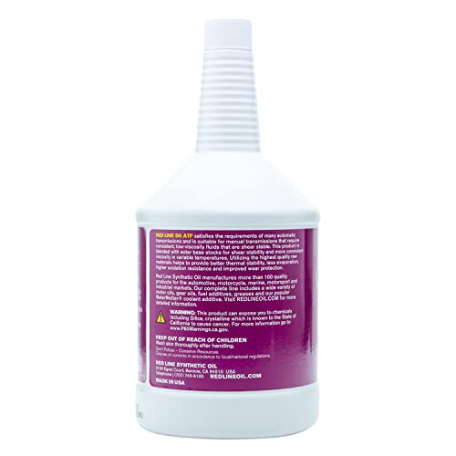 Red Line Red Line 30704 Full Synthetic D6 Automatic Transmission Fluid (ATF) - 1 Quart - Outdoor Depot