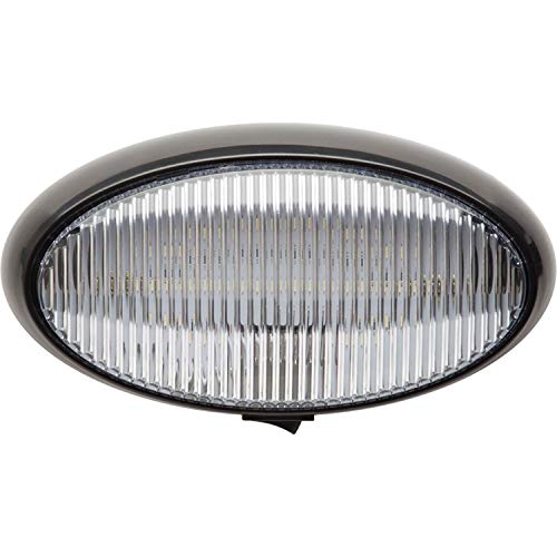 OPTRONICS RVPLL11CFS LED Oval Porch Light - Black Housing , white product image