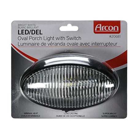 ARCON 20681 LED  BW OVL PRCH LITE W/SW BLK-CLR product image