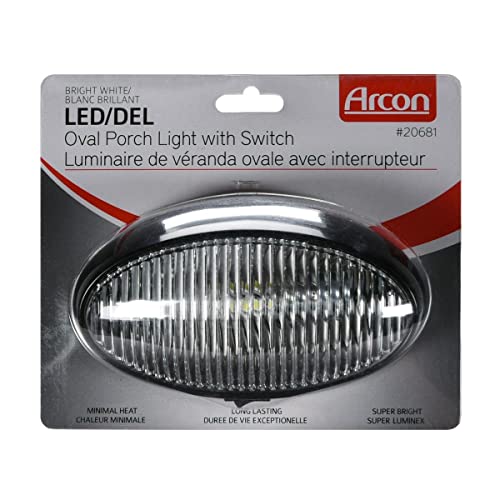 ARCON 20681 LED  BW OVL PRCH LITE W/SW BLK-CLR product image