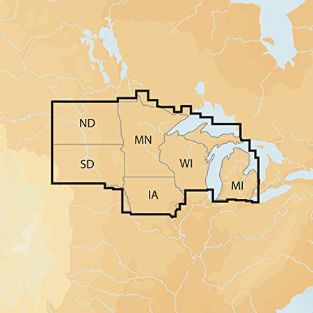 NAVIONICS MSD/NAV+NO Plus Regions North Lake Charts on SD/MSD,Black product image