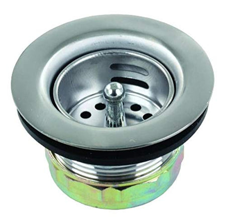 JR PRODUCTS 95325 Strainer with Push-In Basket, Chrome, 1-1/2 product image
