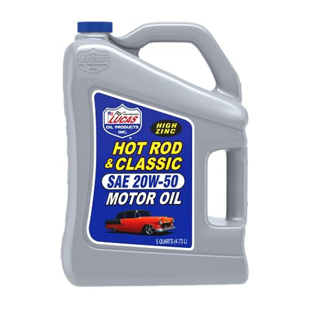 LUCAS OIL 10684 Hot Rod & Classic Car HP Motor Oil SAE 20W-50-5 Quart product image