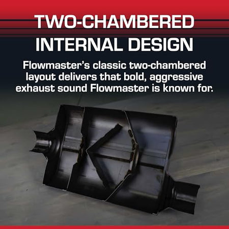 Flowmaster Flowmaster 40 Series Original Chambered Muffler – 3.00" Offset In / 3.00" Center Out – Aggressive - Outdoor Depot