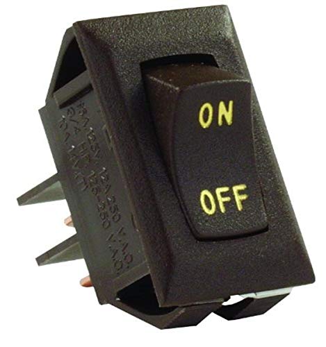 JR PRODUCTS 12605 Brown SPST Labeled On/Off Switch product image