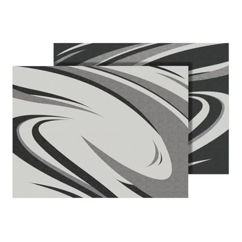 FAULKNER 53008S Patio Mat , Modern Swish Design, 12 Foot Length x 9 Foot Width, Bla... product image