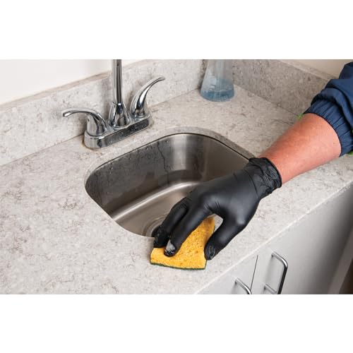 Performance Tool Performance Tool W89013 Black Nitrile Gloves | Disposable, Powder Free, latex rubber free, - Outdoor Depot