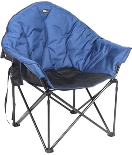 FAULKNER 49575H Big Dog Bucket Chair Foldable Camping Chair Blue with Padded Seat a... product image