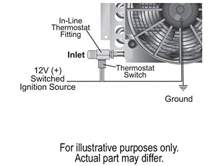 Derale Derale 13021 -6AN x -6AN In-Line Fluid Thermostat - Outdoor Depot