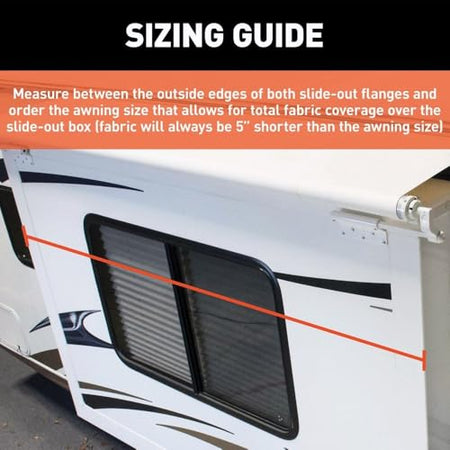 Solera Solera 5000 Series Black Slide Topper RV Slide-Out Awning 6'6" (6'1" Fabric) 13.5 oz Vinyl - Outdoor Depot