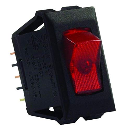 JR Products JR Products 12525 Red/Black SPST Illuminated On/Off Switch - Outdoor Depot