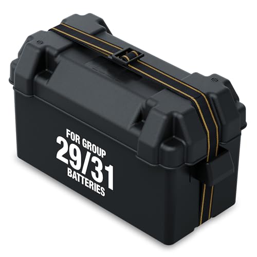 ATTWOOD MARI 9084-1 Attwood  Large Vented Battery Box with Mounting Strap, Fits Group 2... product image