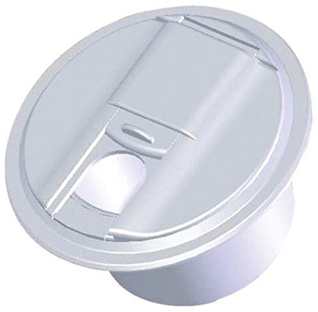 RV DESIGNER B101 Round Electrical Cable Hatch, Universal, 5 inch Diameter, Polar White product image