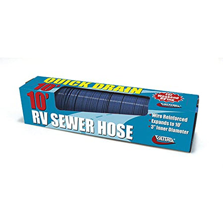 VALTERRA LLC D040045 Valterra D04-0045 Quick Drain Standard RV Sewer Hose - 10' (Boxed) product image