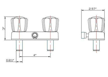 Dura Faucet Dura Faucet DF-SA100S-SN RV/Motorhome/Trailer Shower Faucet Valve Diverter with Smoked Acrylic - Outdoor Depot