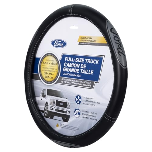 PLASTICOLOR 008567R01 Compatable with Ford Larger-Sized Truck Gray Oval Logo Steering Whe... product image