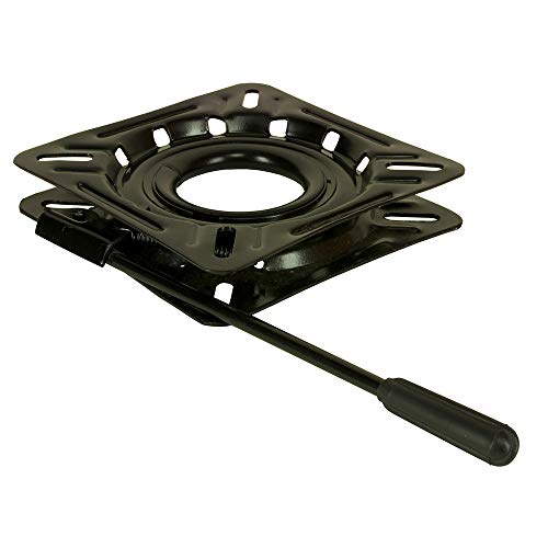 SPRINGFIELD 1100018 Locking 12-Way Seat Swivel - 6.75 Square with 0° Tilt, Black E-Coat product image