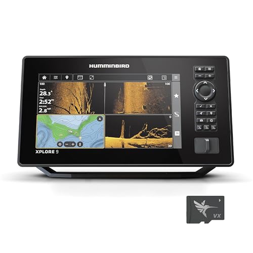 HUMMINBIRD 412000-1 XPLORE 9 GPS Fish Finder with Transducer, MEGA Side Imaging+ & HD T... product image