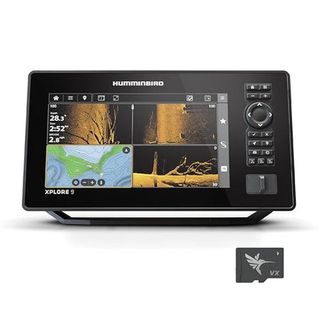 HUMMINBIRD 412000-1 XPLORE 9 GPS Fish Finder with Transducer, MEGA Side Imaging+ & HD T... product image