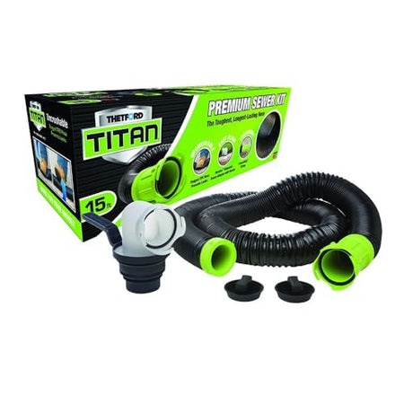 DAVE CARTER 17853 Thetford Titan  15ft 15-Foot Premium RV Sewer Hose Kit-Thetford-, B... product image
