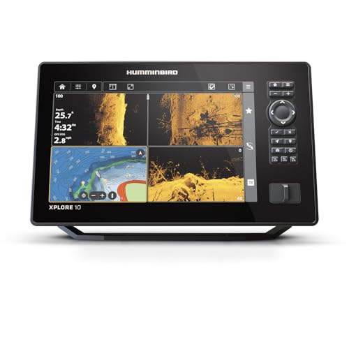 HUMMINBIRD 412010-1 XPLORE 10 GPS Fish Finder with Transducer, MEGA Side Imaging+ & HD ... product image