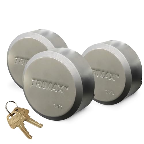 TRIMAX THP3XL Trailer Door Lock (3 Pack Keyed Alike) - Shackleless Puck Lock for ... product image