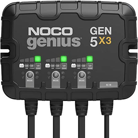 NOCO GEN5X3 Genius : 3-Bank, 15A Onboard Battery Charger - 5A Per Bank, 12V Wat... product image