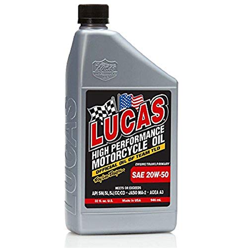 LUCAS OIL LUCA10700 10700 SAE 20W-50 Motorcycle Oil - Gray, 1 Quart (32 Ounces) product image