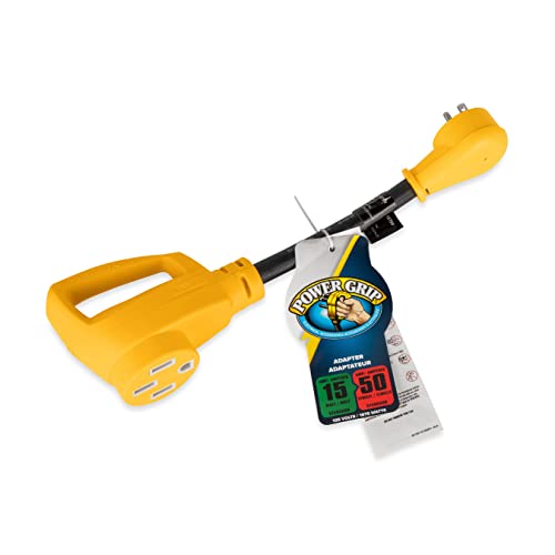 Camco Camco RV Dogbone Electrical Adapter with Innovative 180 Degree Bend Design and PowerGrip Handle - 15 - Outdoor Depot